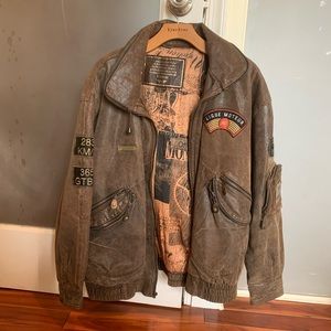 Vintage French-Style Bomber Jacket